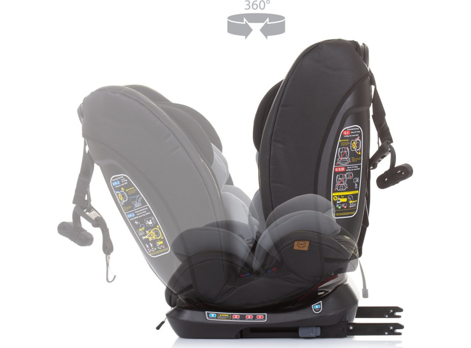 CHIPOLINO Autosedačka Techno 360 Isofix 0-36 kg Glacier