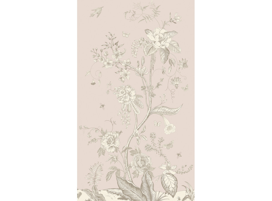 Moderné fototapety - Pastelové kvety - 150x270 cm