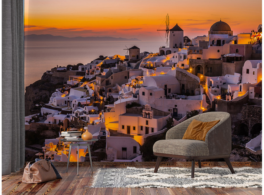 Moderné fototapety - Santorini - 360x270 cm