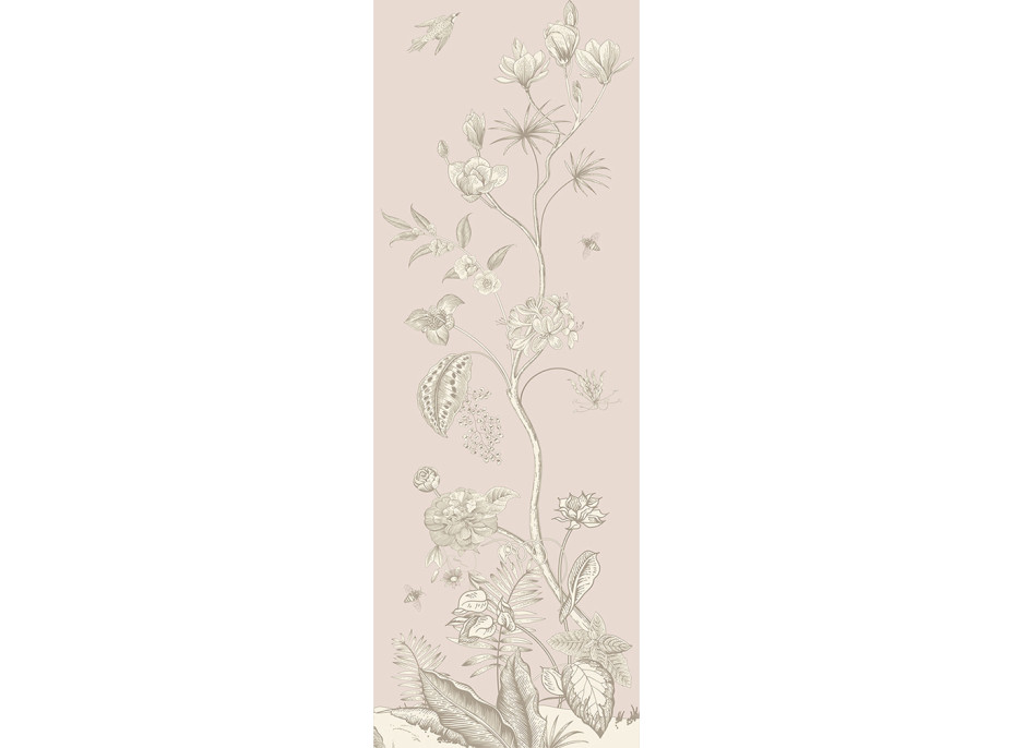 Moderné fototapety - Pastelové kvety - 90x270 cm