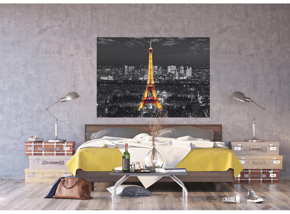 Moderné fototapety - Eiffelova veža v noci - 155x110 cm