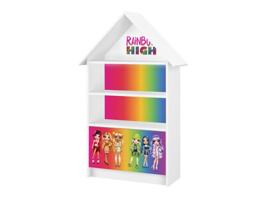 Detský domčekový úložný regál Rainbow High - Girls - dúhový