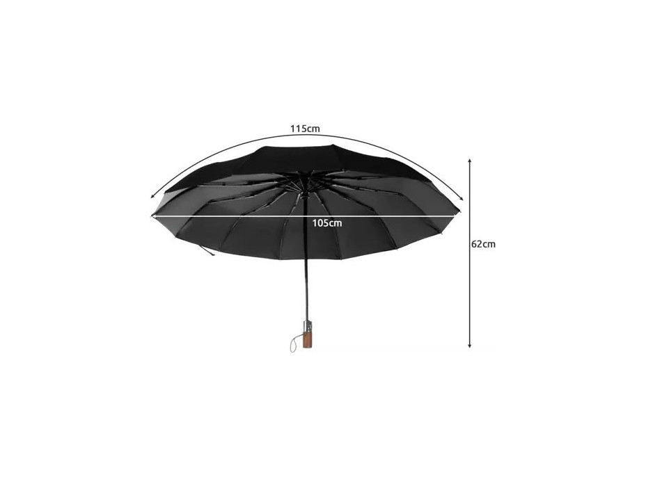 Skladací dáždnik v čiernej farbe