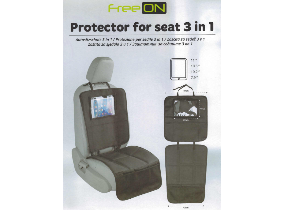 FreeON Chránič sedadla v aute 3v1