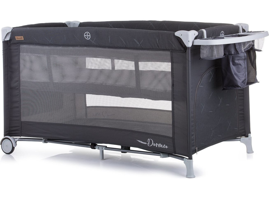 CHIPOLINO Postieľka cestovná Dormeo 2v1 Anthracite