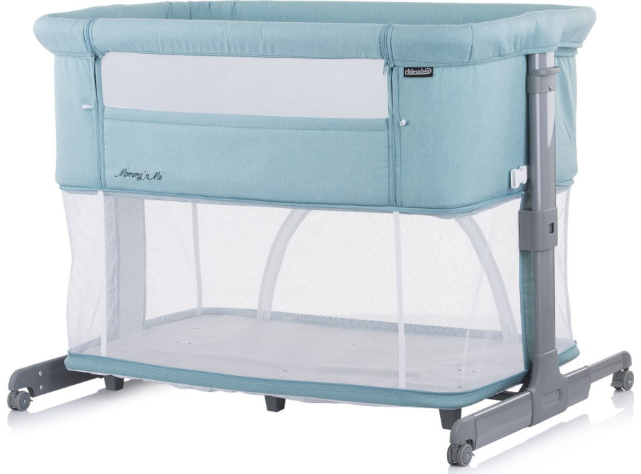 CHIPOLINO Postieľka Mommy 'n Me 2v1 Blue Mint