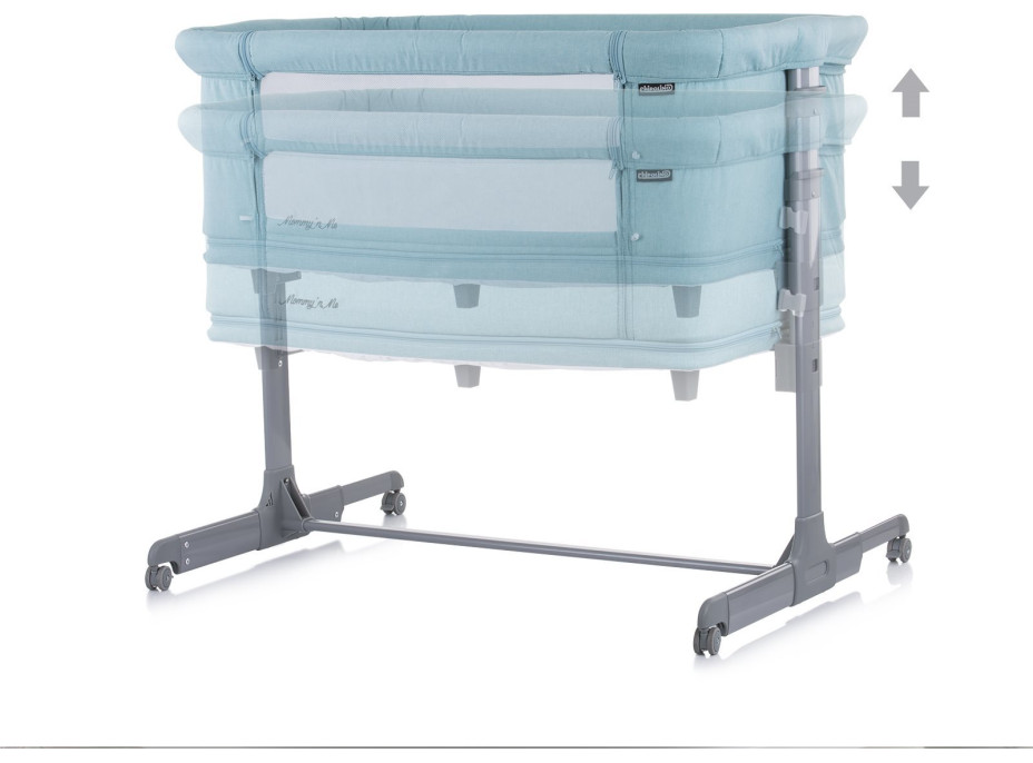 CHIPOLINO Postieľka Mommy 'n Me 2v1 Blue Mint