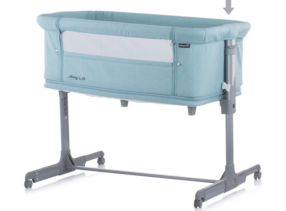 CHIPOLINO Postieľka Mommy 'n Me 2v1 Blue Mint