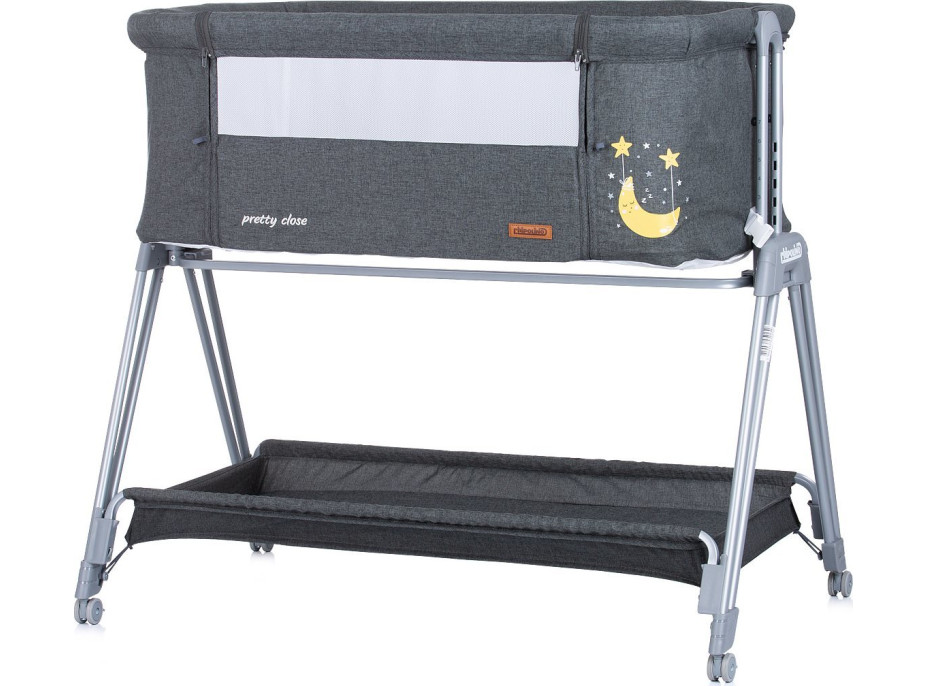 CHIPOLINO Postieľka Pretty Close 3v1 Anthracite