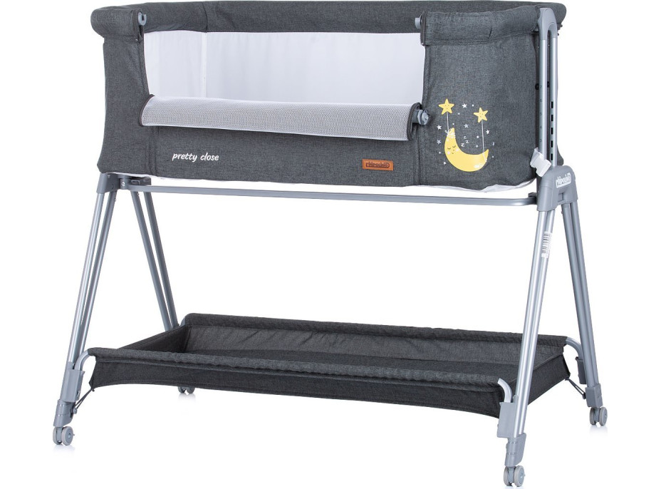 CHIPOLINO Postieľka Pretty Close 3v1 Anthracite