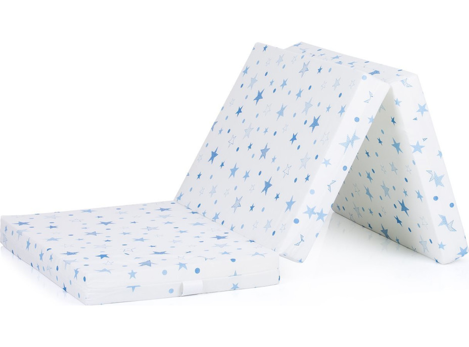 CHIPOLINO Skladací matrac 60 x 120 cm White,blue stars CHIPOLINO Skladací matrac 60 x 120 cm White,blue stars