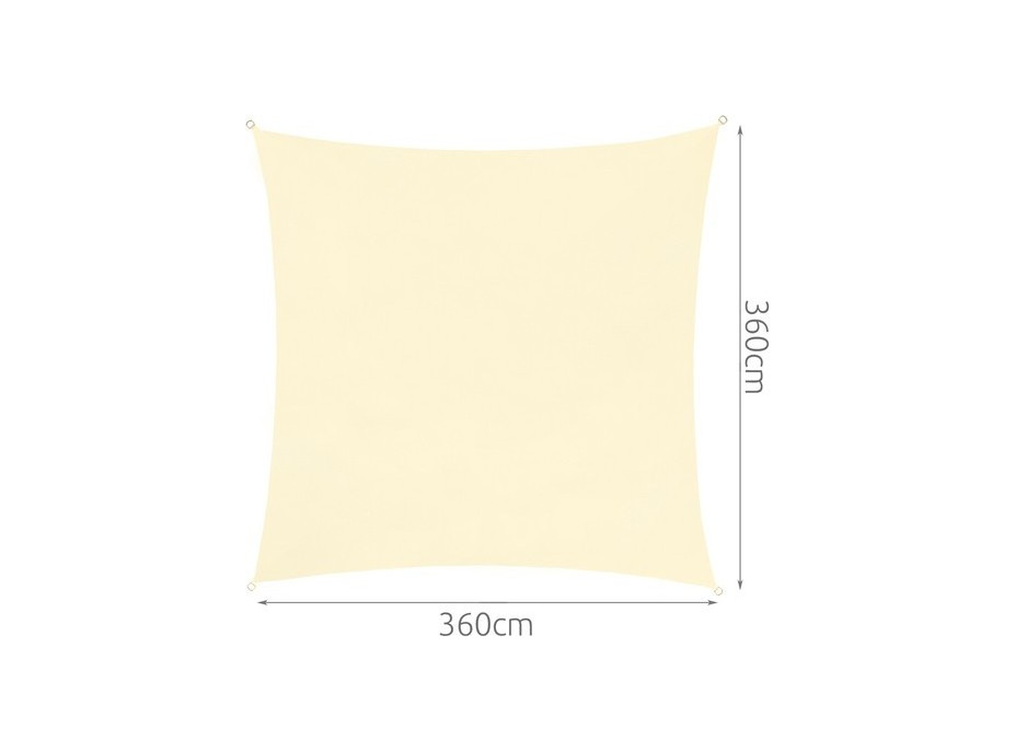 Slnečná clona 3,6 x 3,6 m - béžová