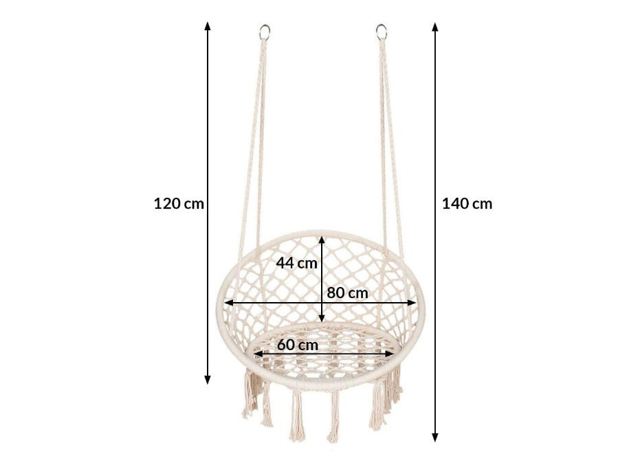 Závesné hojdacie kreslo LUNA - ružové