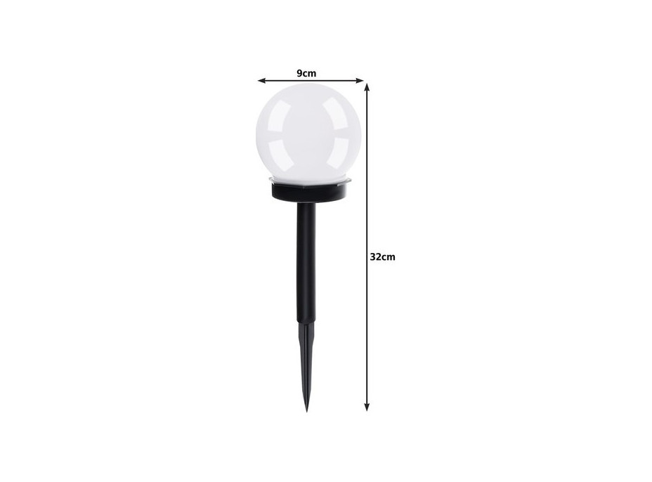 Solárna záhradná lampa - guľa, súprava 6 ks