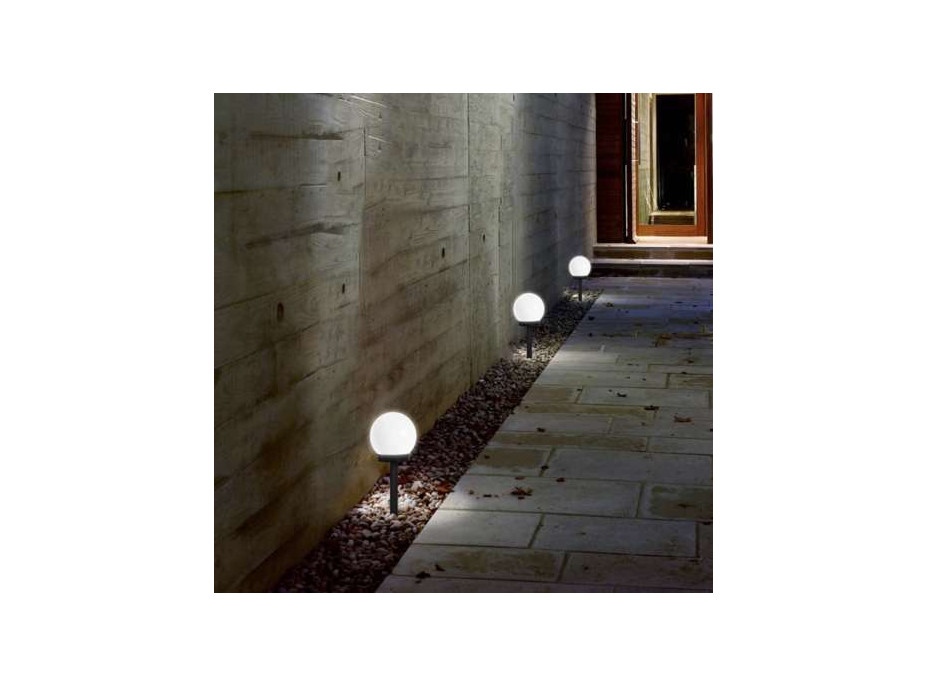 Solárna záhradná lampa - guľa, súprava 6 ks