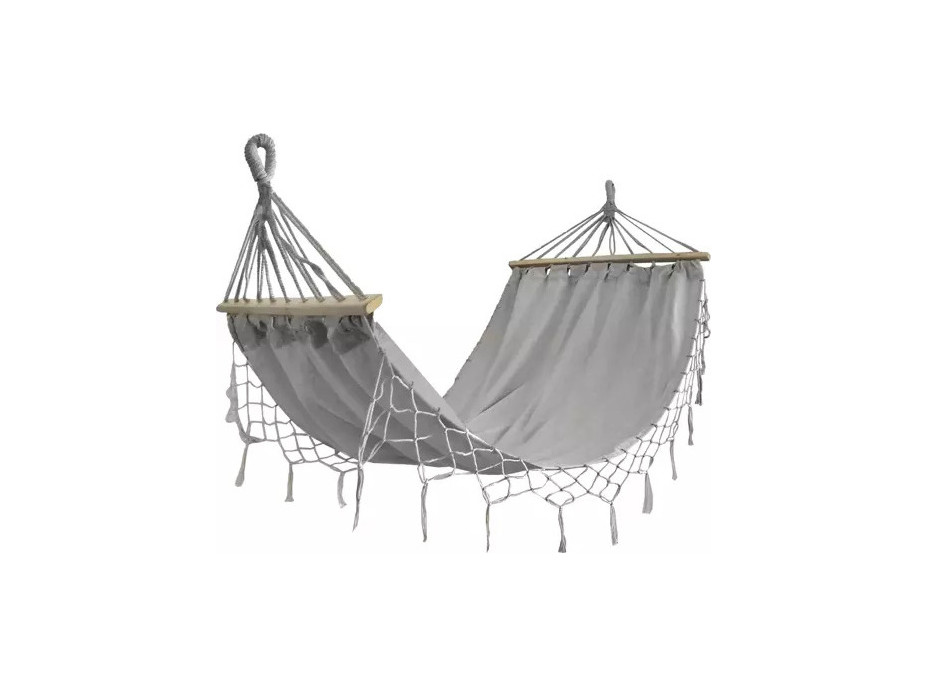 Šedá hojdacia sieť 200 x 100 cm