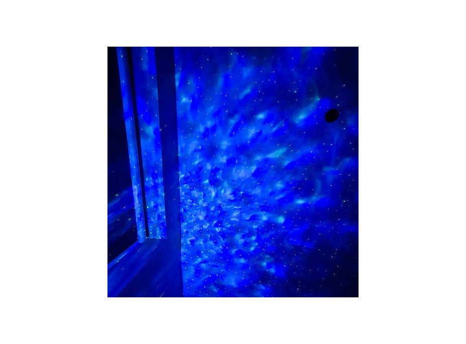 LED čierny projektor - hviezdna obloha