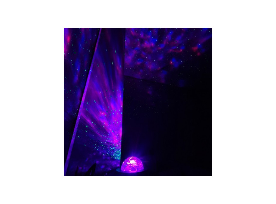 LED čierny projektor - hviezdna obloha