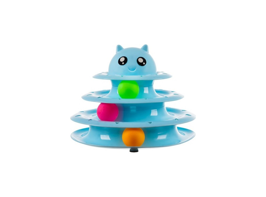Interaktívna hračka pre mačky - veža s loptičkami