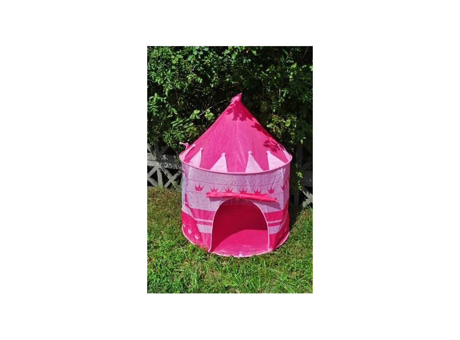 Ružový detský stan