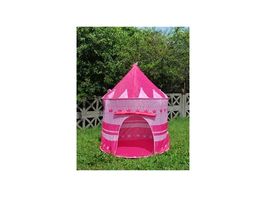 Ružový detský stan