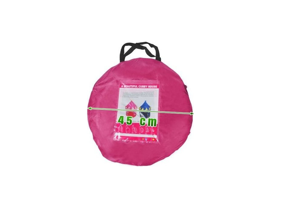 Ružový detský stan