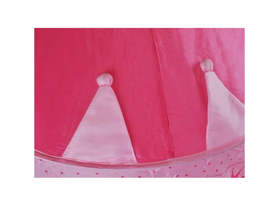 Ružový detský stan