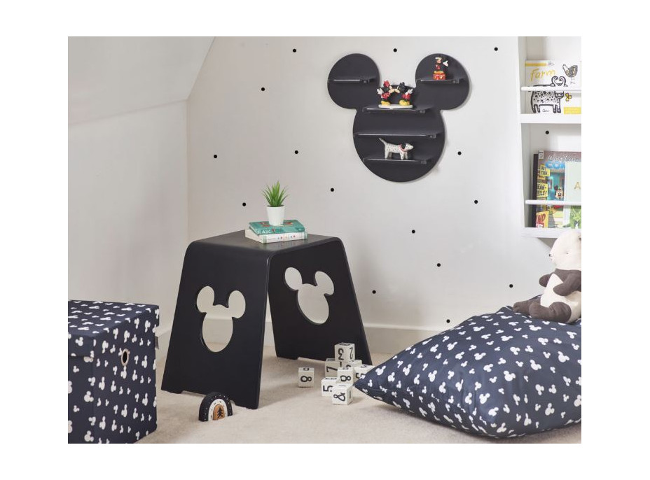 Detská stolička s výrezom Mickey Mouse - čierna