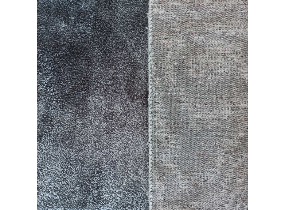 Kusový koberec Shaggy Landigo - tmavě šedý