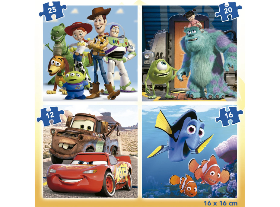 EDUCA Puzzle Disney Pixar 4v1 (12,16,20,25 dielikov)