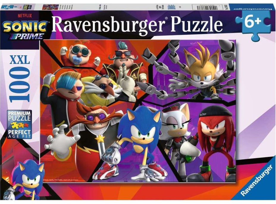RAVENSBURGER Puzzle Sonic Prime XXL 100 dielikov