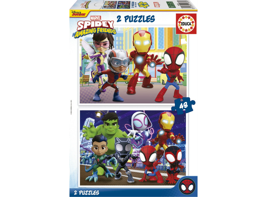EDUCA Puzzle Spidey a jeho úžasní priatelia 2x48 dielikov