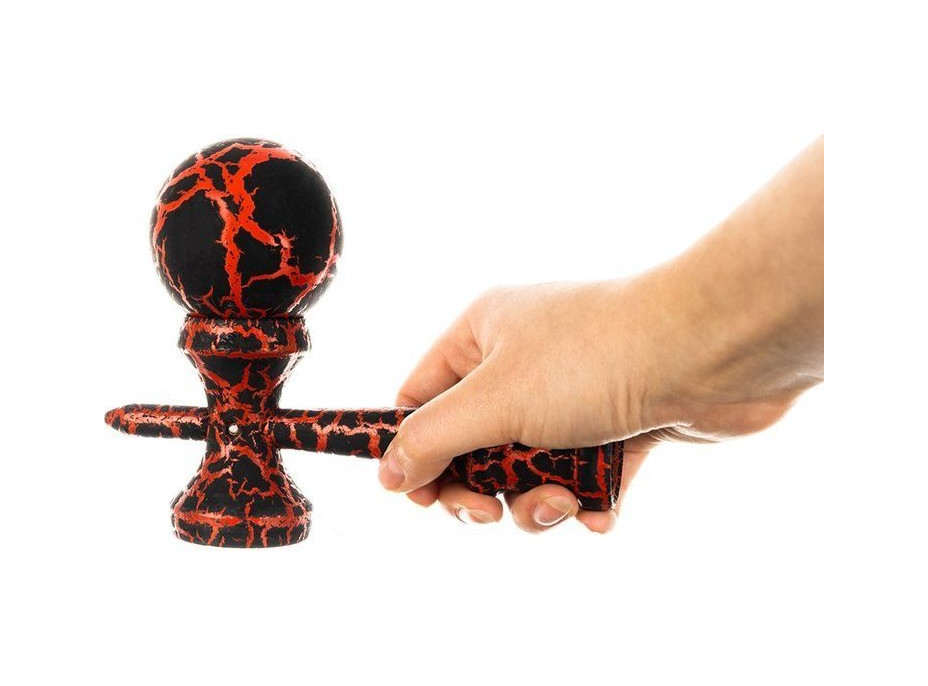 Kendama, tradičná arkádová japonská spoločenská hra - červená