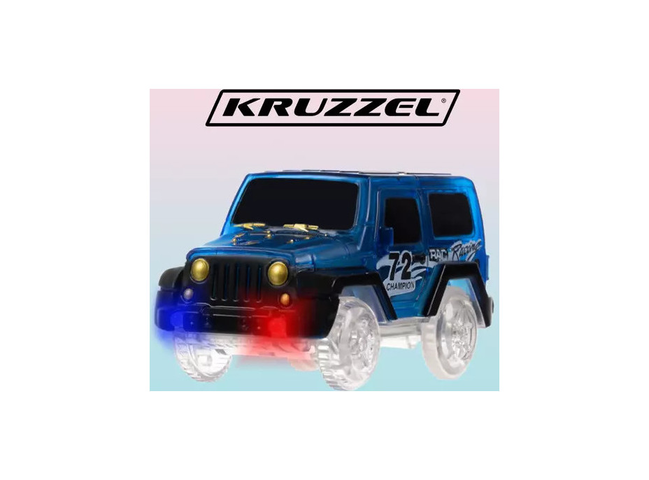 Svietiace autíčko na autodráhu