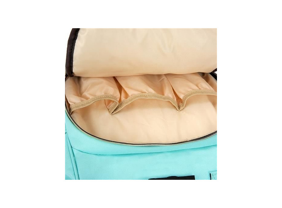 Tyrkysový multifunkčný batoh pre mamičky