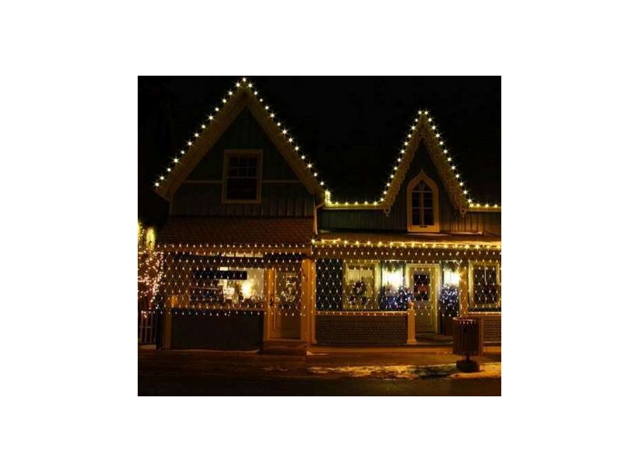 Svetelná sieť 160 LED - teplá biela 31V