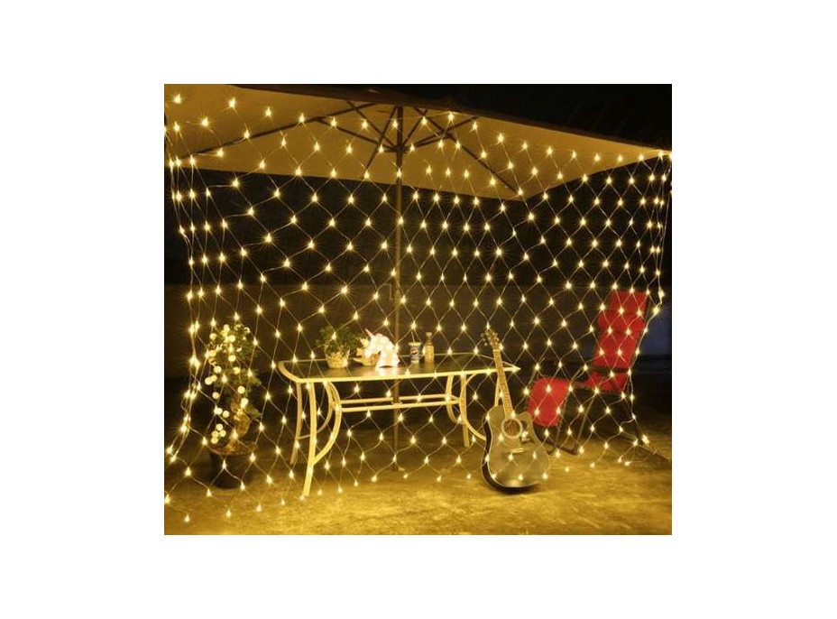 Svetelná sieť 160 LED - teplá biela 31V