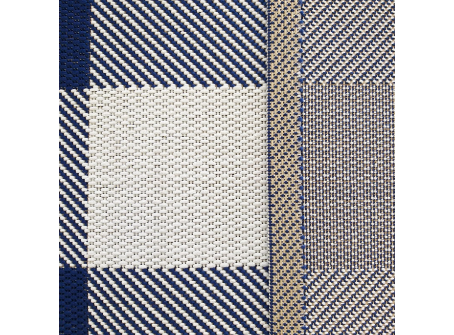 Kusový tkaný koberec Parla - bielomodrý