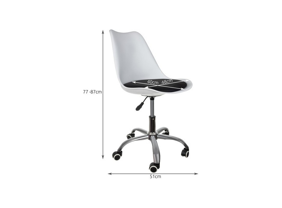 Kancelárska stolička - čiernobiela