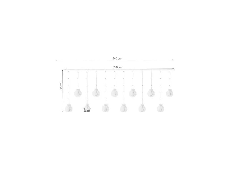 Svetelný záves s diaľkovým ovládačom Banky 108 LED USB - viacfarebný
