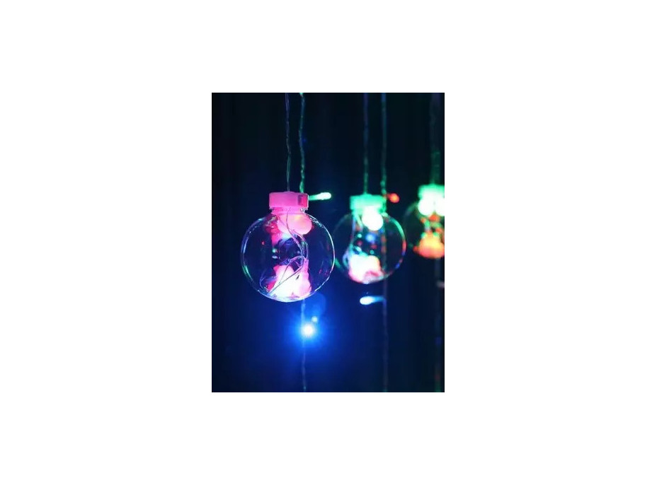 Svetelný záves s diaľkovým ovládačom Banky 108 LED USB - viacfarebný