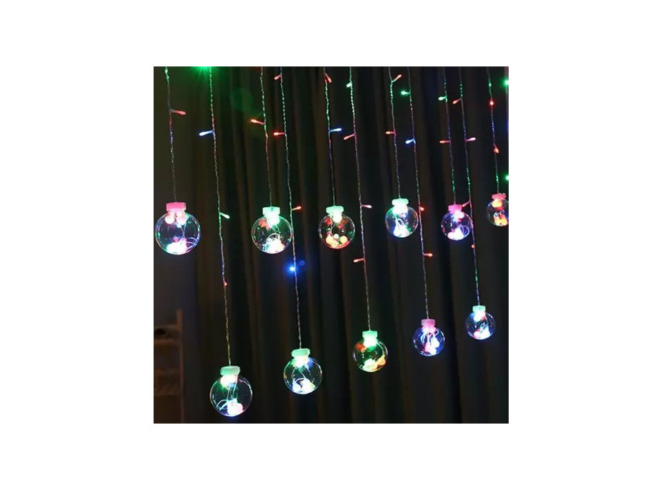 Svetelný záves s diaľkovým ovládačom Banky 108 LED USB - viacfarebný