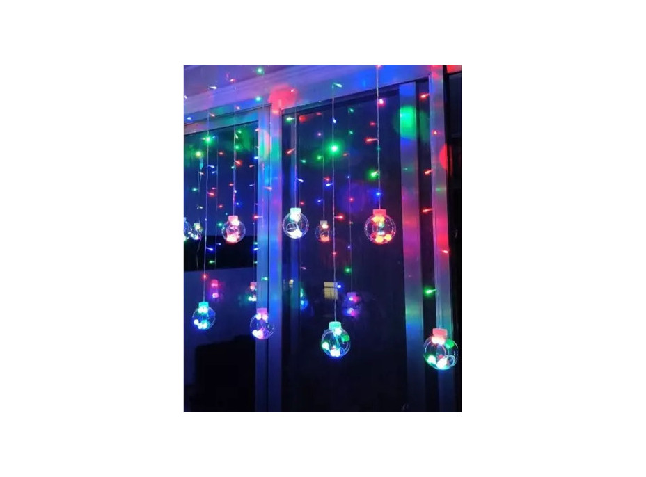 Svetelný záves s diaľkovým ovládačom Banky 108 LED USB - viacfarebný