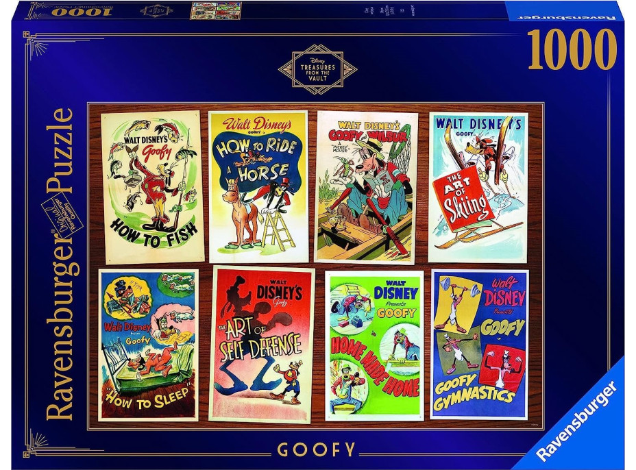 RAVENSBURGER Puzzle Disney poklady z trezoru č.6: Goofy 1000 dielikov