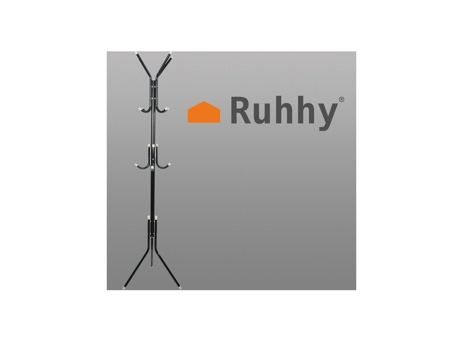 Stojanový vešiak 175 x 42 cm - čierny