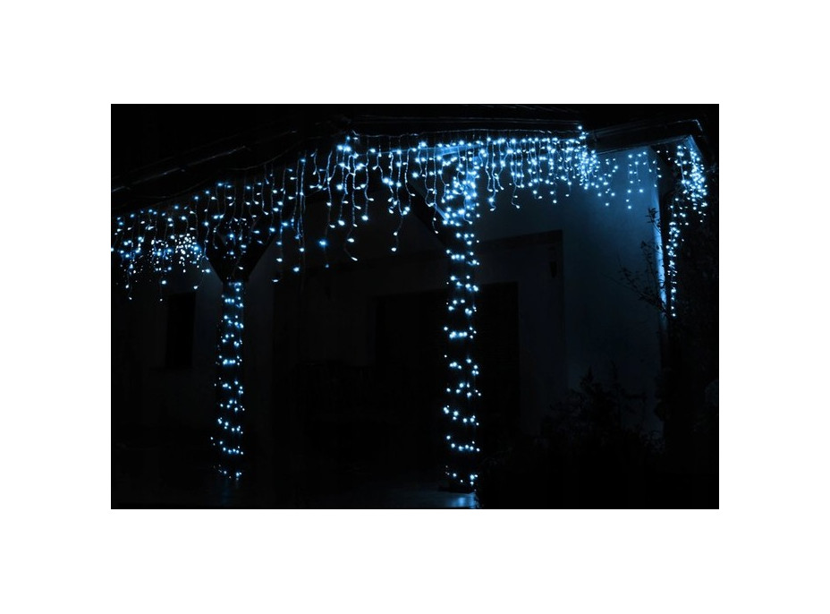 Vianočné dekoračné osvetlenie - cencúle 300 LED - studená biela