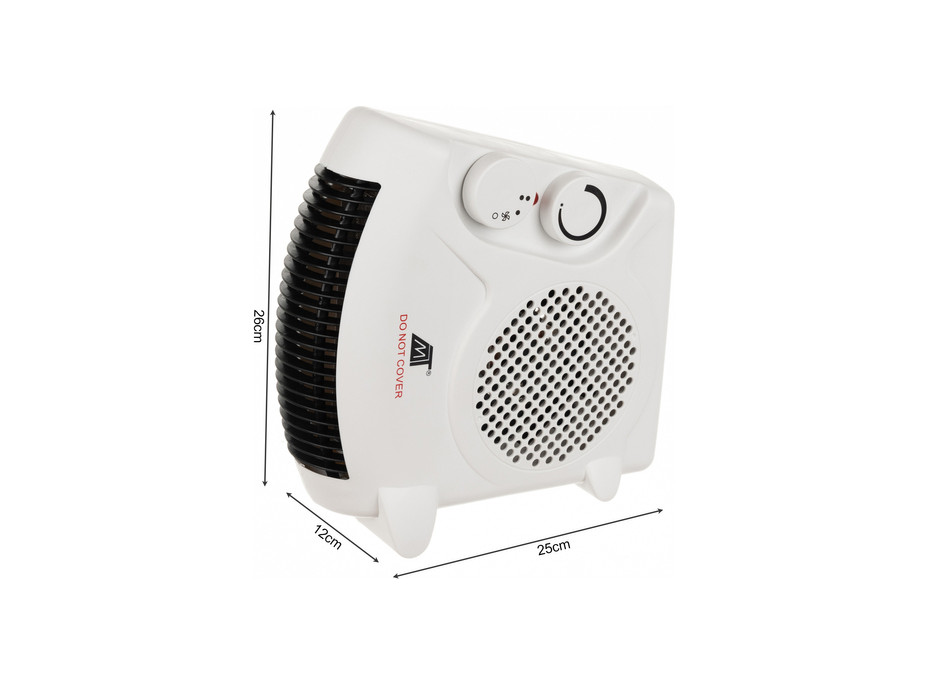 Teplovzdušný ventilátor 2000 W biely