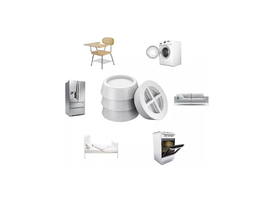 Antivibračné/protišmykové podložky pod práčku - 4 ks