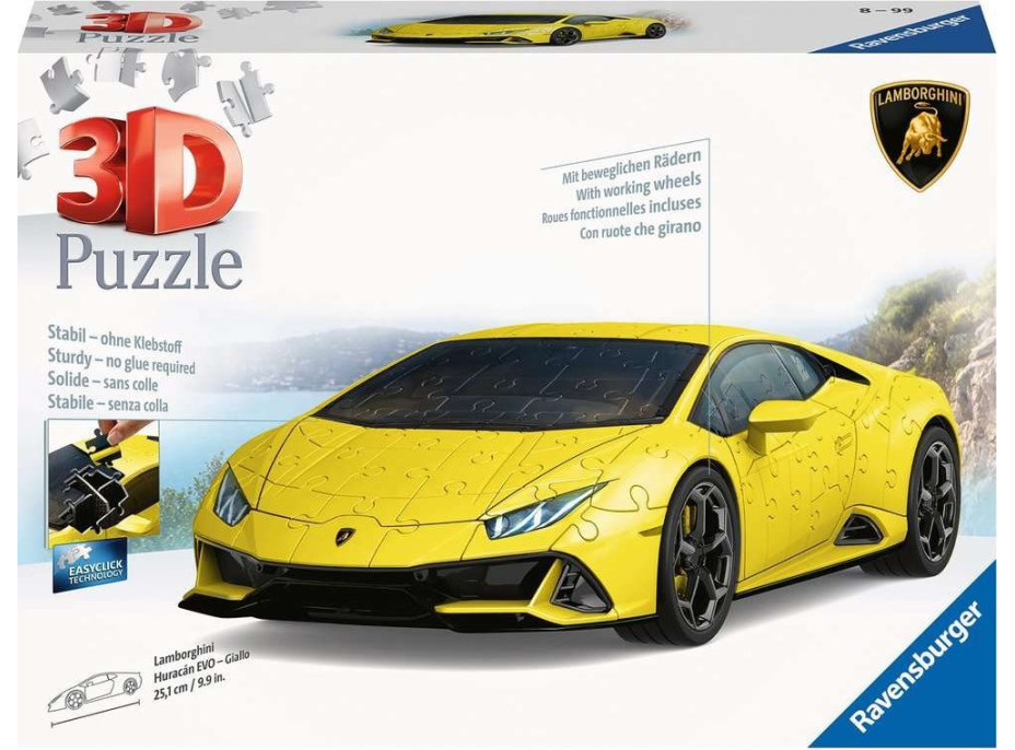 RAVENSBURGER 3D puzzle Lamborghini Huracán Evo žlté 156 dielikov