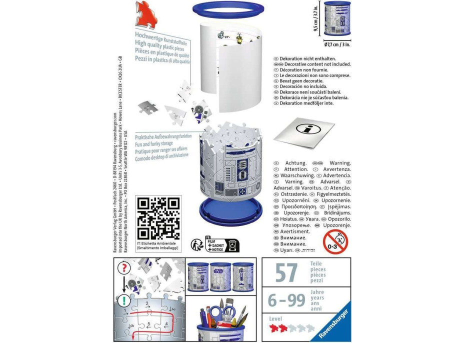 RAVENSBURGER 3D puzzle stojan: Star Wars 57 dielikov